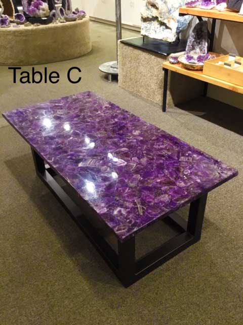 Amethyst coffee store table